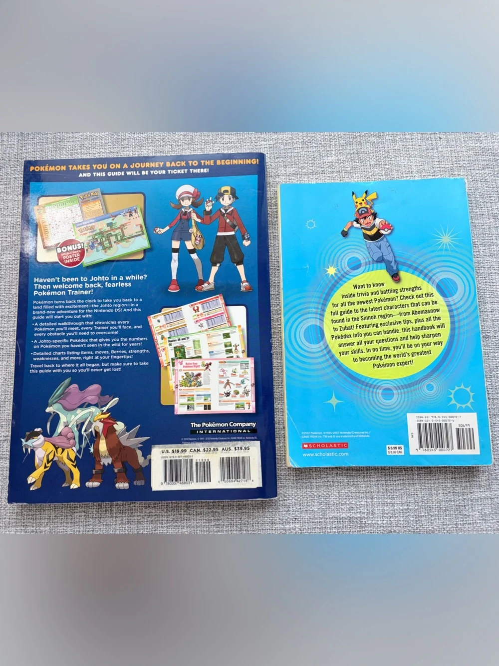 Pokéman HeartGold & SoulSilver Vol 1 Official Guidebook & Sinnoh Handbook Bundle